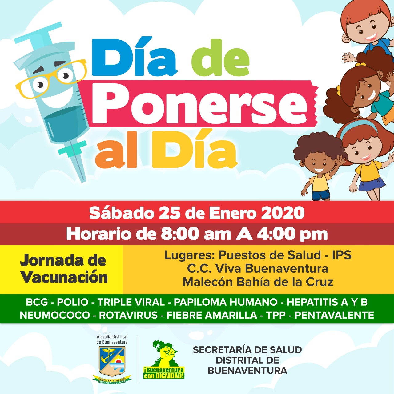 La Alcaldía Distrital de Buenaventura reitera la invitación a jornada de vacunación