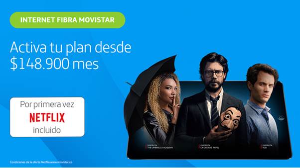 Netflix y Movistar se asocian para ofrecer planes incluyendo membresías en Netflix