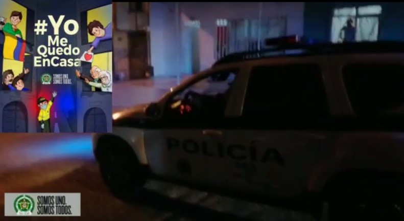 La Policía Nacional sigue concientizando a la comunidad bonaverense para que cumpla con el aislamiento preventivo obligatorio #YoMeQuedoEnCasa
