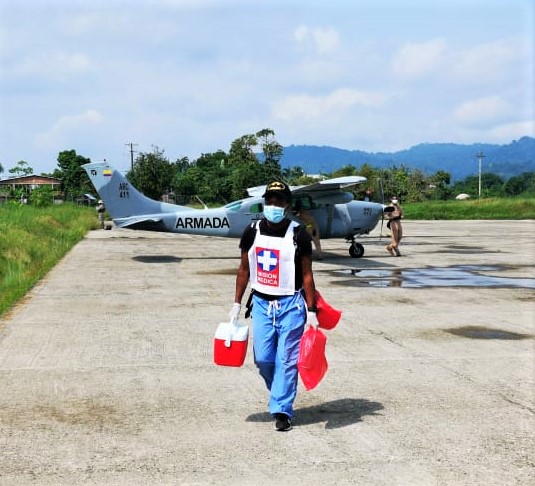 La Armada de Colombia realizó acompañamiento a población en Nuquí, Chocó durante el aislamiento preventivo