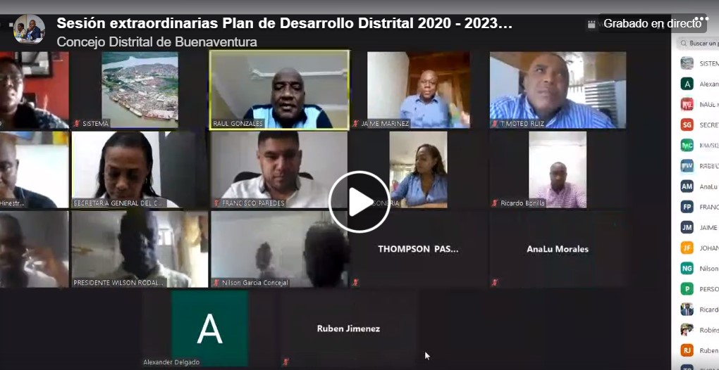 Derrotero de participación ciudadana en el estudio, del Plan de Desarrollo Distrital de Buenaventura