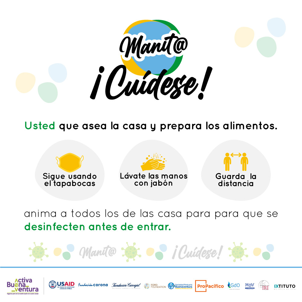 La Alcaldía Distrital de Buenaventura se sumó a la estrategia "Manito Cuídese!", para hacerle frente al COVID-19