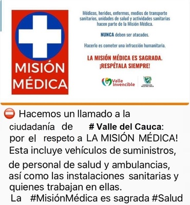 La Gobernación del Valle rechaza infracción contra misión médica en la que murió una bebé en bloqueo en la vía Buenaventura - Loboguerrero - Cali