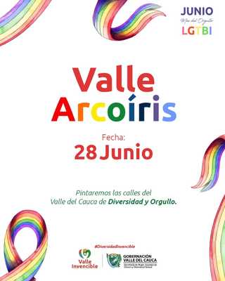 Con la jornada &lsquo;Valle Arcoíris&rsquo; la Gobernación celebrará el 28 de junio el Día del Orgullo LGBTI