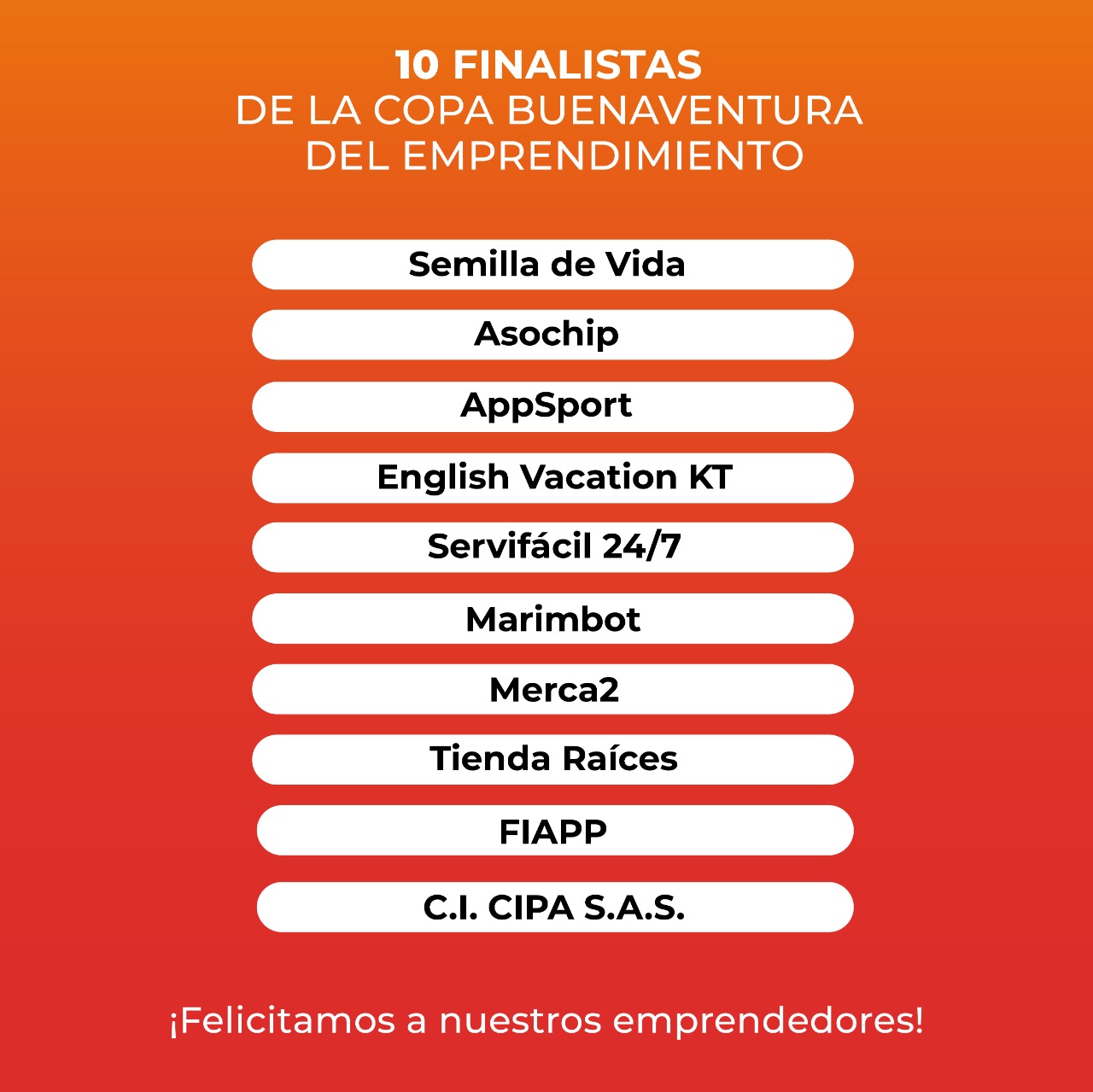 El viernes 30 de julio se conocerán los ganadores de la Copa Buenaventura del Emprendimiento