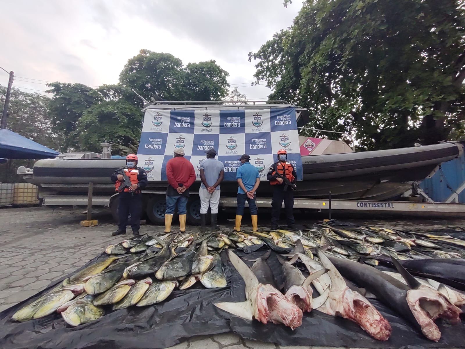Fueron incautadas 1.6 toneladas de pesca transportadas ilegalmente en el pacífico nari&ntilde;ense