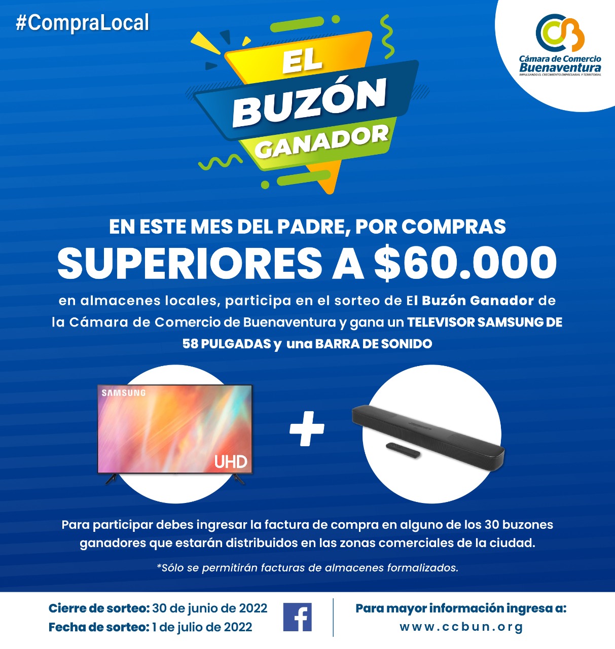 En junio, la Cámara de Comercio de Buenaventura te invita a participar del Buzón Ganador como parte  de la campa&ntilde;a #CompraLocal