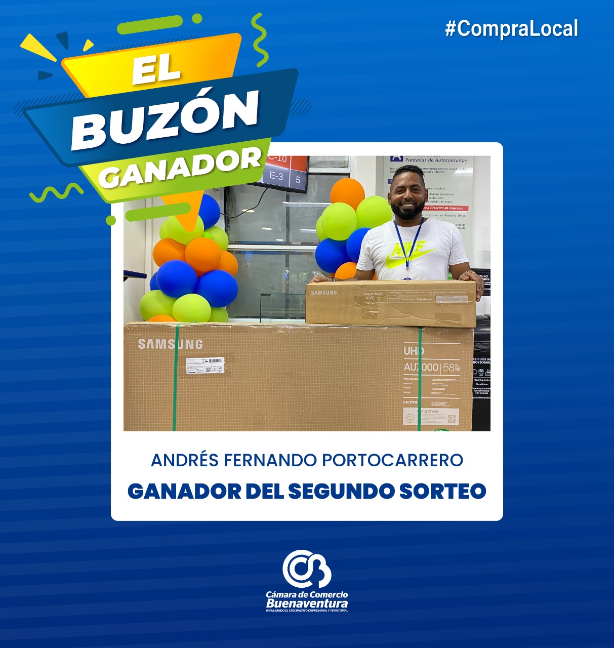 La Cámara de Comercio de Buenaventura realizó el segundo sorteo del Buzón Ganador