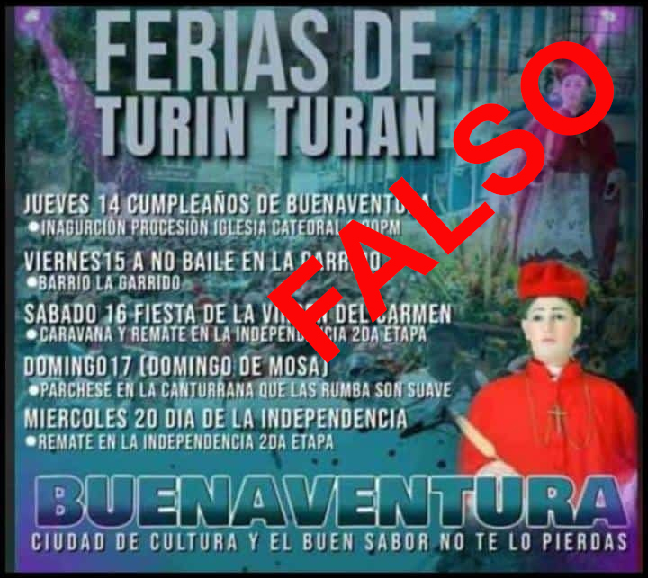 Autoridades sancionarán a quienes participen en actividades ilegales convocadas a través de redes sociales durante las Fiestas Patronales de San Buenaventura