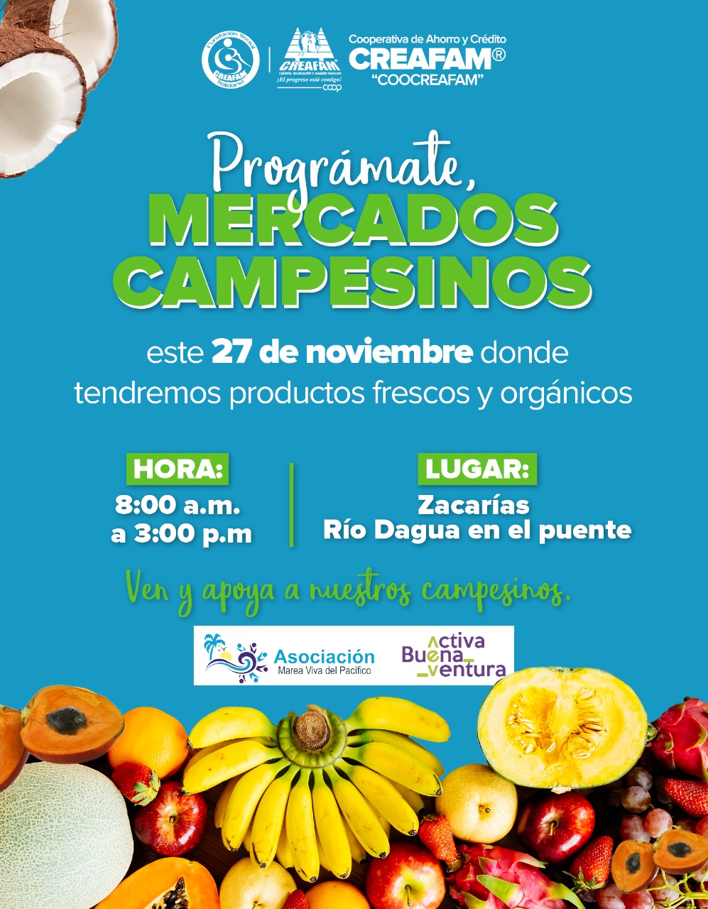 Se reactiva el mercado campesino de la comunidad negra La Victoria en Zacarías, río Dagua en Buenaventura
