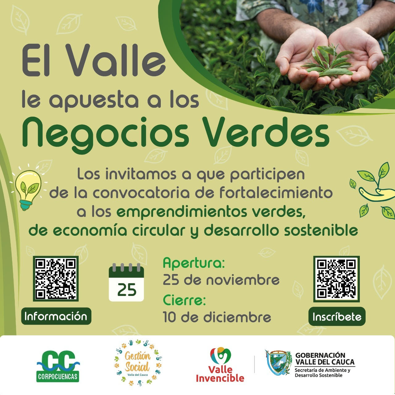 Se abrieron las inscripciones de la convocatoria Negocios Verdes