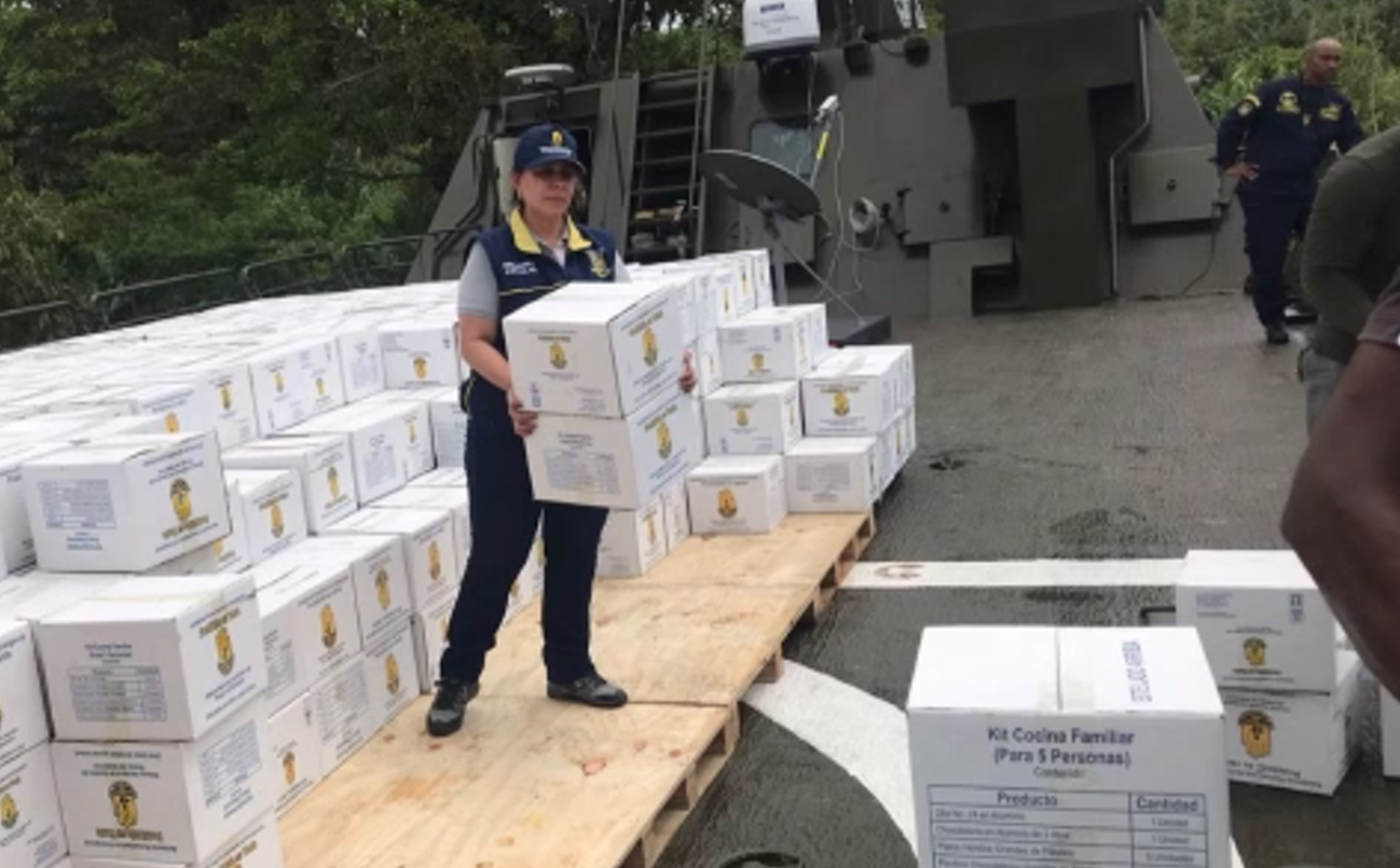 Se entregaron ayudas humanitarias a 989 familias en el Consejo Comunitario del río Naya