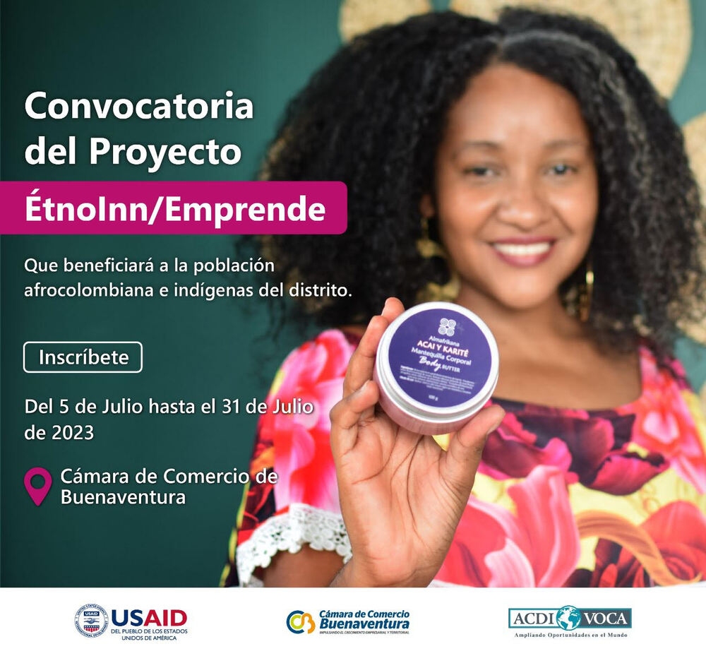 Queda poco tiempo para inscribirse a EtnoInnEmprende, el programa de la Cámara de Comercio para población afro e indígena de Buenaventura