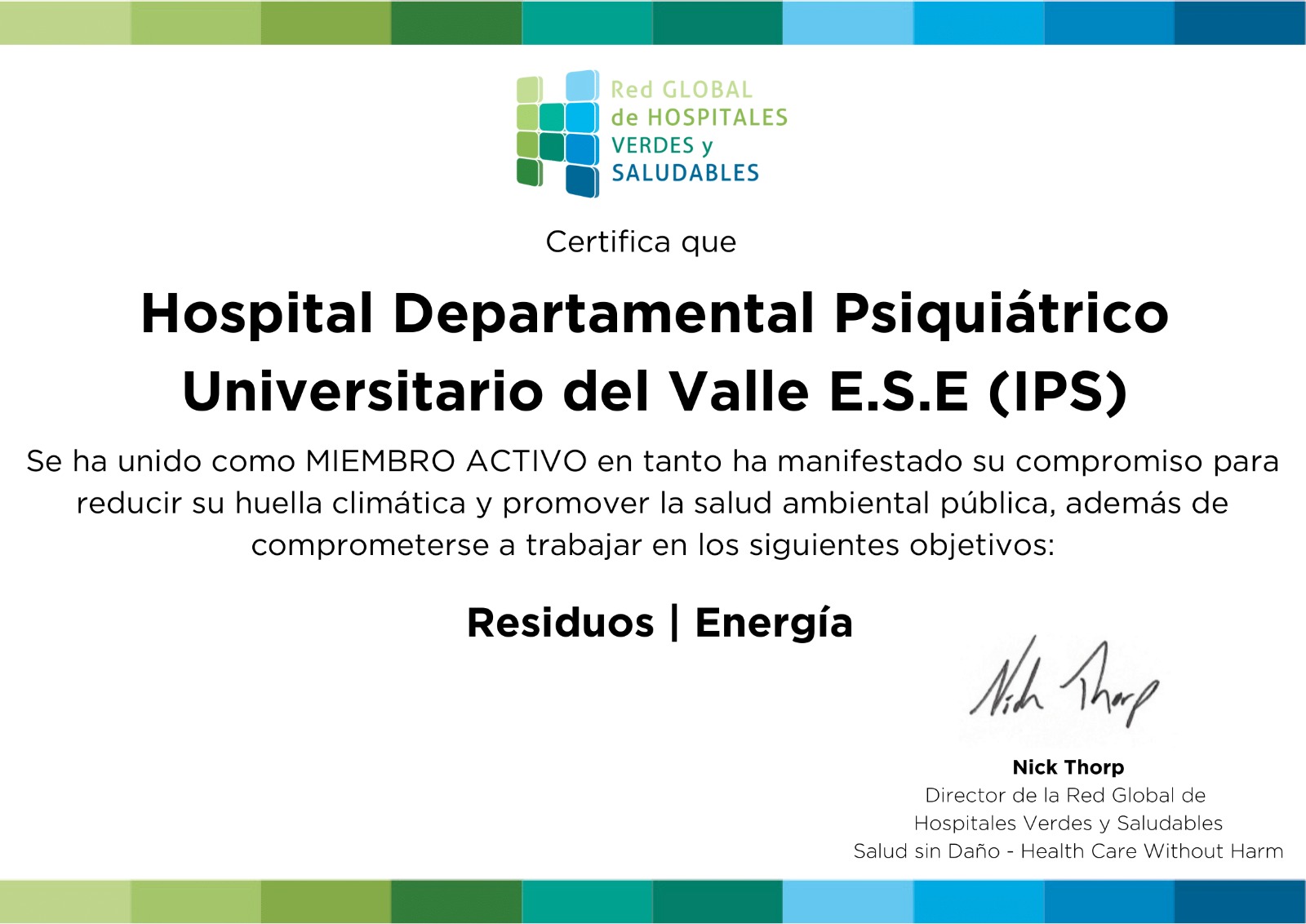 El Psiquiátrico Universitario del Valle, un hospital con sello verde