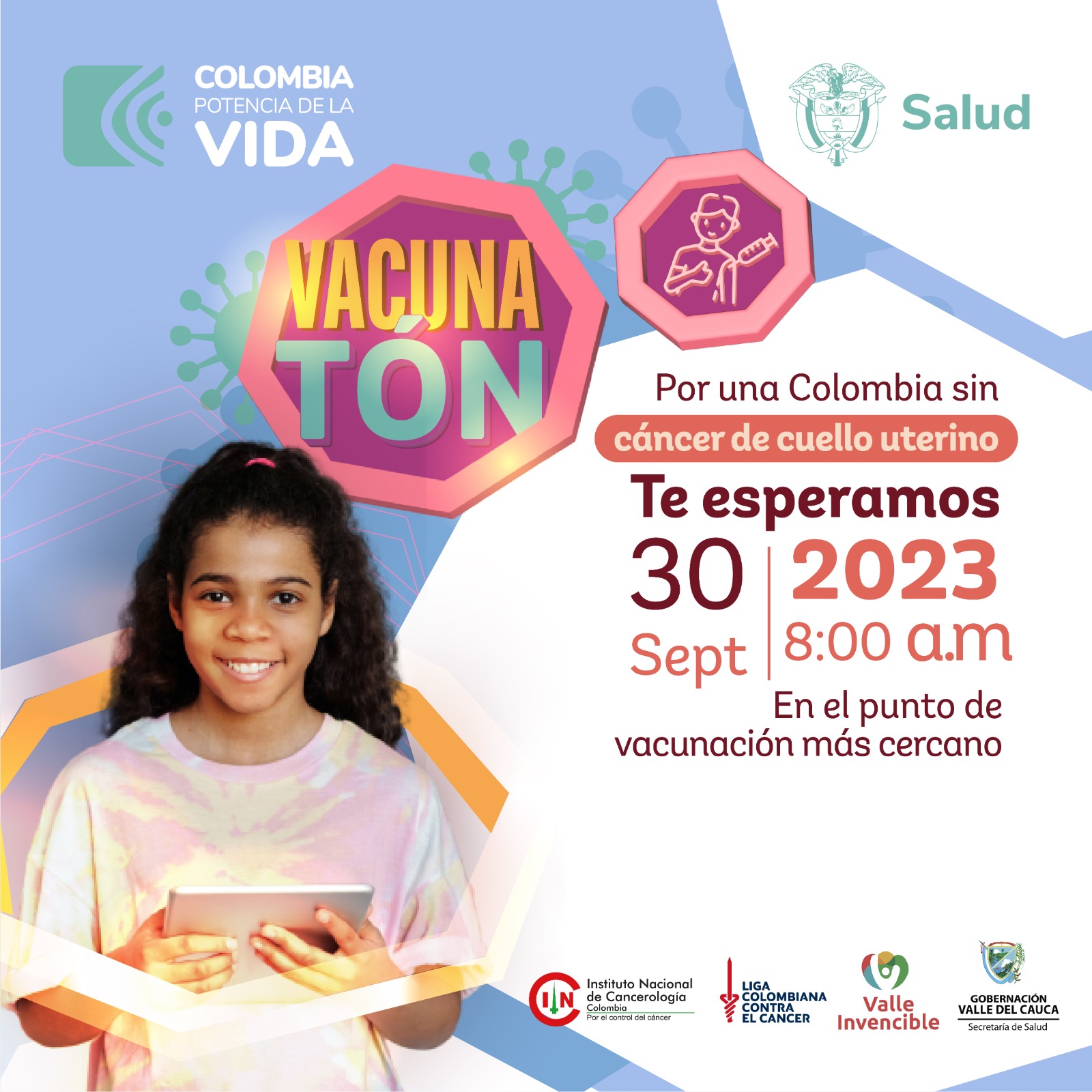 Vacuna contra el VPH ahora para ni&ntilde;os y ni&ntilde;as de 9 a&ntilde;os, el sábado 30 de septiembre de 2023 en la Gran Vacunatón
