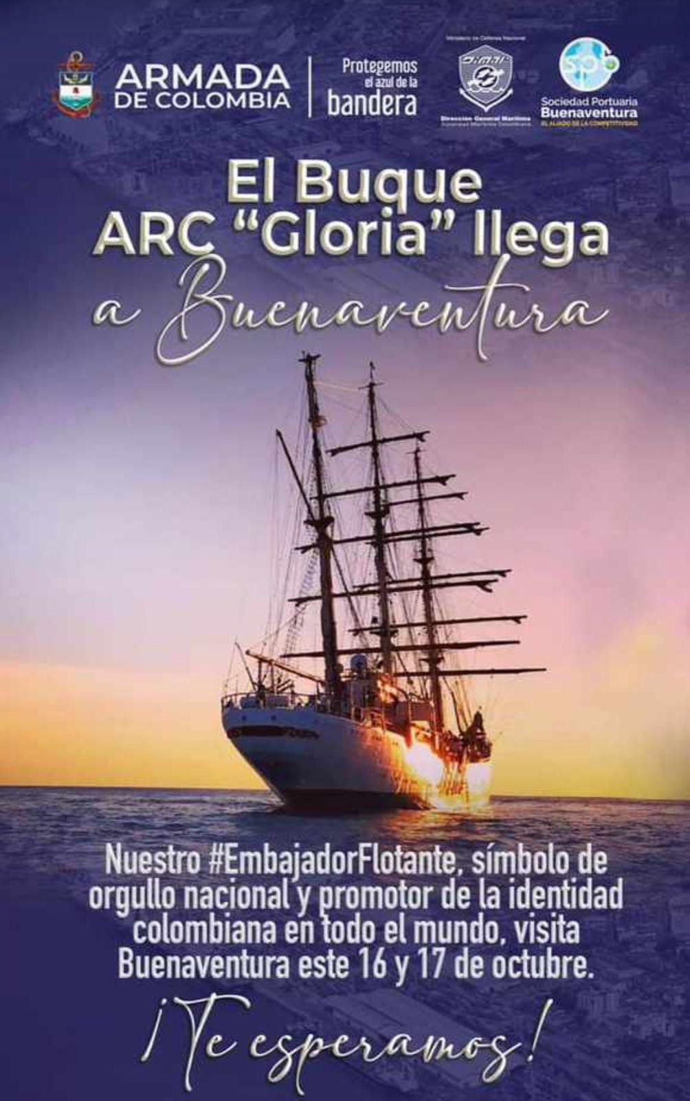 Luego de 3 a&ntilde;os de haber estado en la Base de Málaga y 24 a&ntilde;os sin llegar a los muelles de la SPB, el embajador flotante de los colombianos visitará el Distrito Especial de Buenaventura