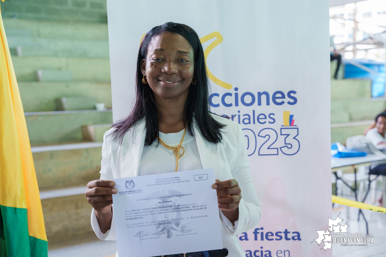 “Estamos convencidos que de la mano de Dios y del trabajo articulado, vamos a sacar adelante a Buenaventura”: Ligia del Carmen Córdoba luego de recibir credencia como Alcaldesa Distrital electa