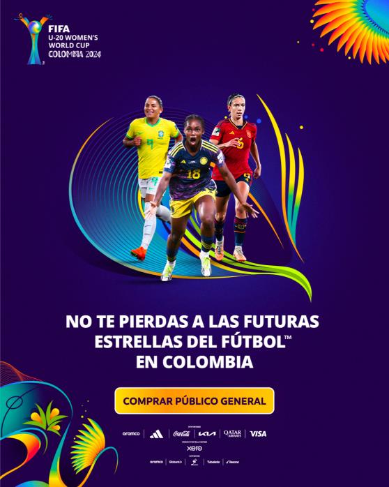Ya está abierta la venta de entradas principales para la Copa Mundial Femenina Sub-20 de la FIFA Colombia 2024TM