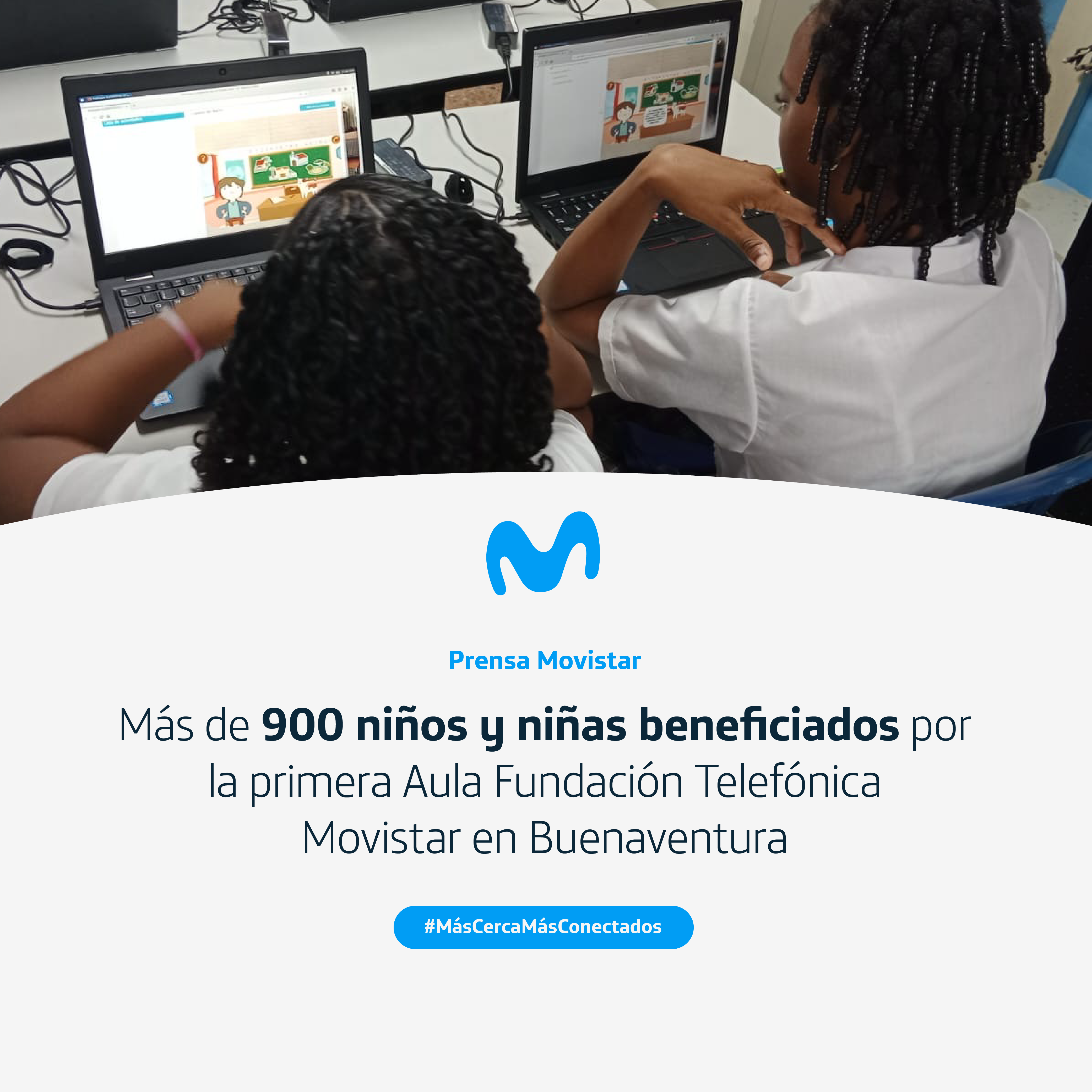 Aula Fundación Telefónica Movistar en Buenaventura beneficiará a más de 900 ni&ntilde;os y ni&ntilde;as
