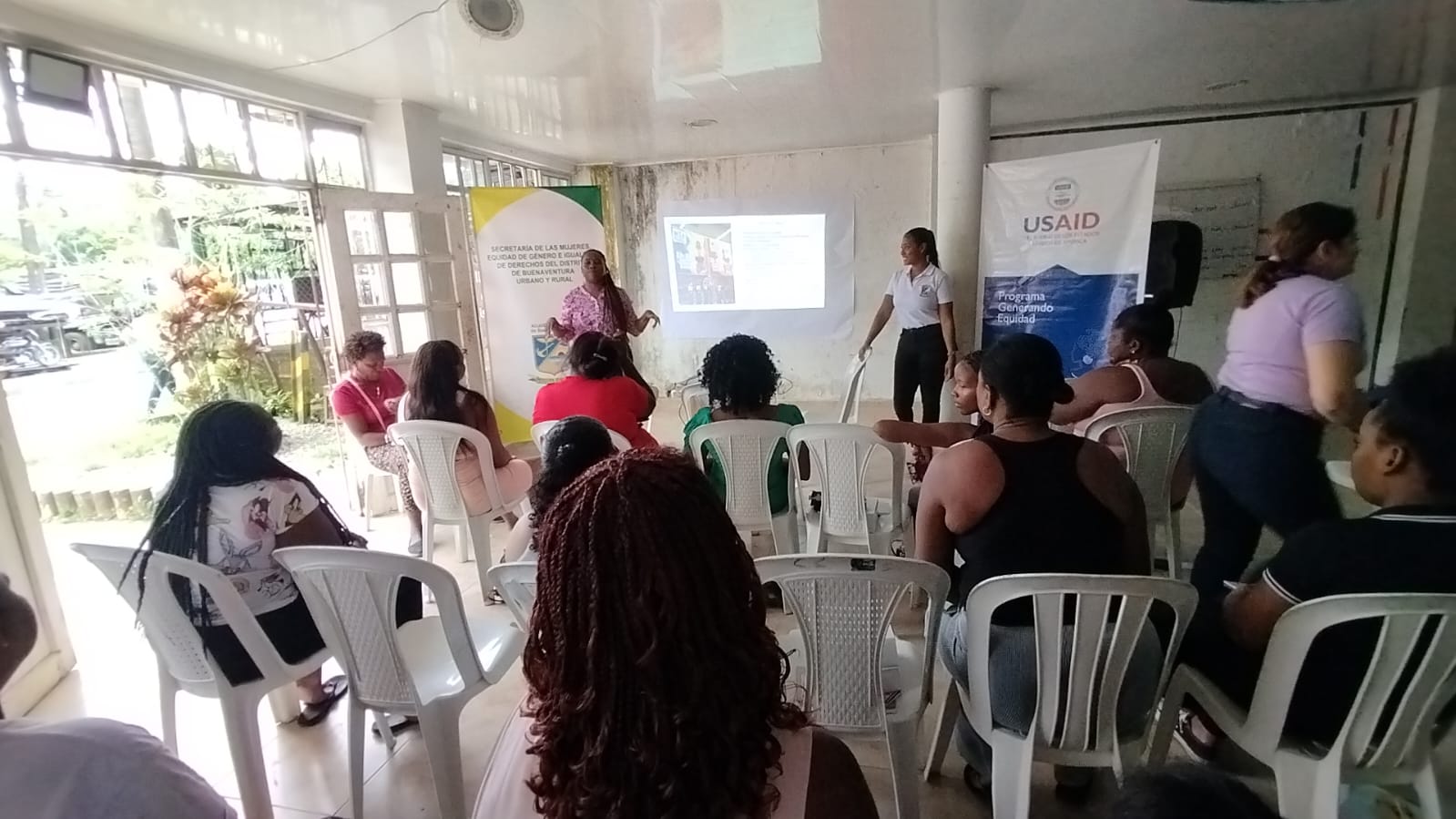 La Alcaldía Distrital de Buenaventura realizó sensibilización a las mujeres del corregimiento de Córdoba sobre violencias basadas en género