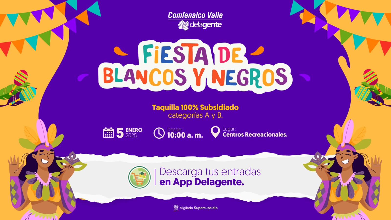 Inicia el a&ntilde;o con la Fiesta de Blancos y Negros en los centros recreacionales de Comfenalco Valle Delagente