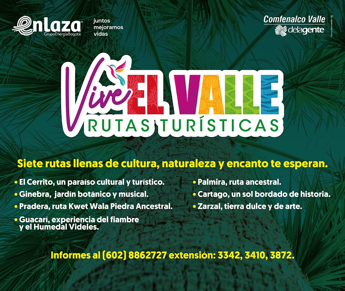 &lsquo;Vive el Valle&rsquo;, siete rutas turísticas que conectan con maravillosos paisajes del Valle del Cauca