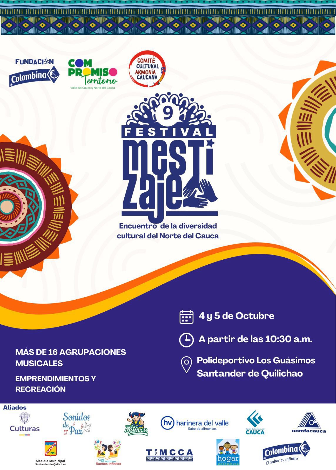 Santander de Quilichao se alista para vivir la novena versión Festival Mestizaje 2025!