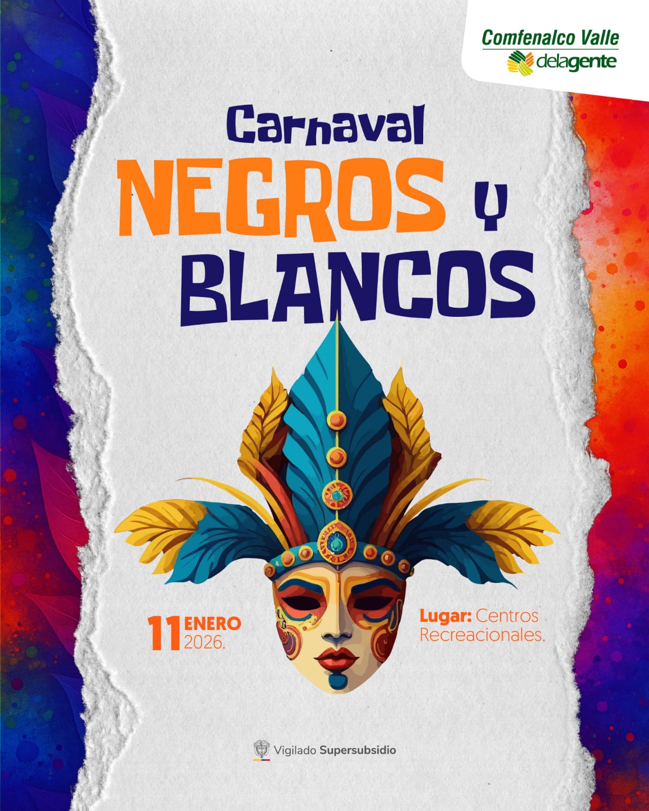 En enero llega el Carnaval de Negros y Blancos, al Valle del Cauca!