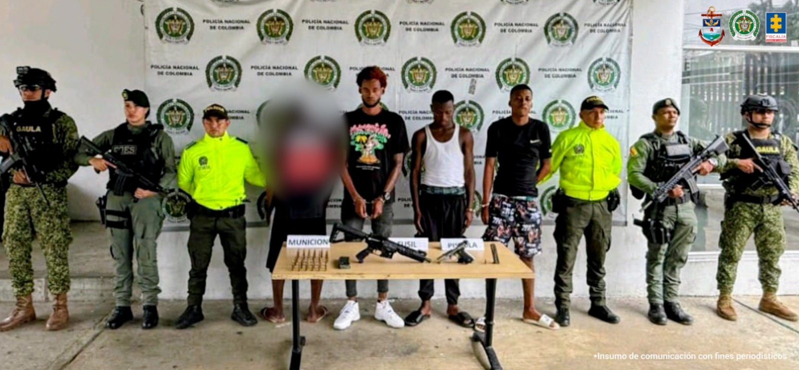 Presuntos responsables de almacenar armas de uso privativo en vivienda de Buenaventura fueron judicializados