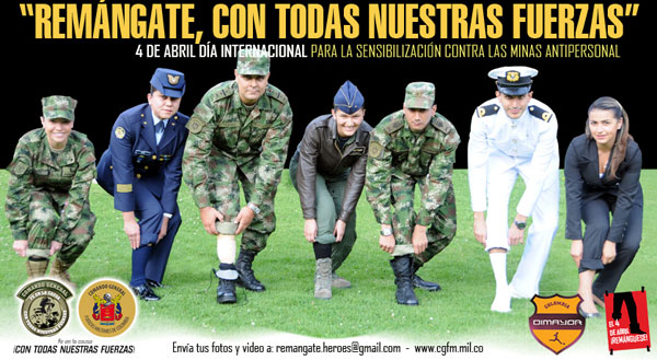 Remángate hoy 4 de abril para rechazar el uso de minas antipersona