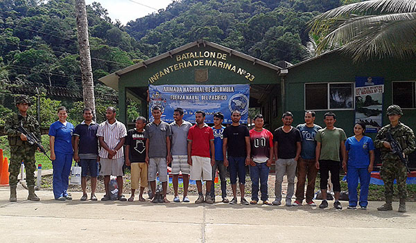 Armada Nacional halla 29 migrantes ilegales en el Chocó