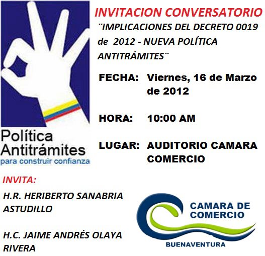 Conversatorio sobre alcances de la “Ley Antitrámites” en la Cámara de Comercio