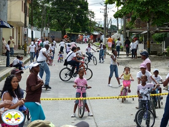 En el barrio El Cristal la Gestora Social realizó la ciclovida