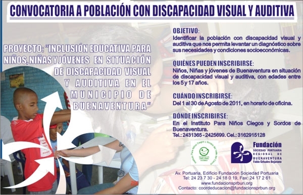 Convocatoria para discapacitados