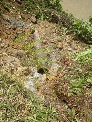 Daño en la conducción de agua de 16”