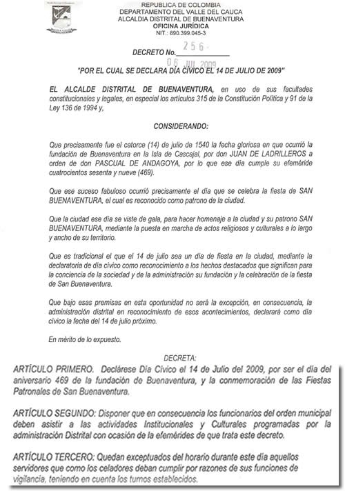 El Alcalde invita a los Bonaverenses a tener sentido de pertenencia e izar la bandera este 14 de julio