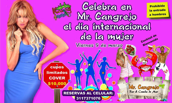 Celebre el Día de la Mujer en Mr. Cangrejo