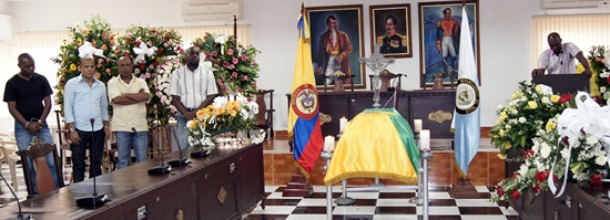 Al Concejo Distrital, fue llevado el féretro del doctor Jaime Arturo Murillo