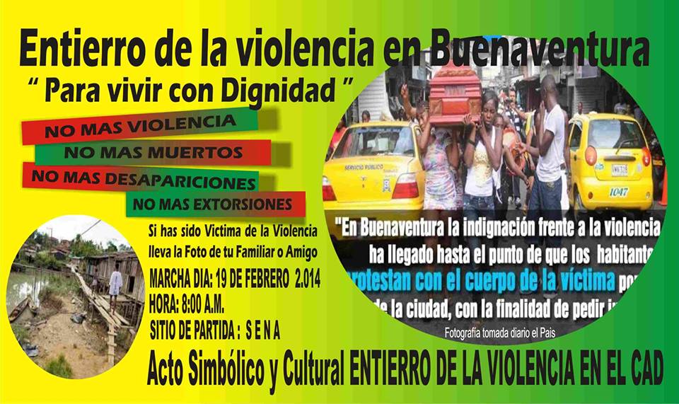 Buenaventura marcha en rechazo a la violencia