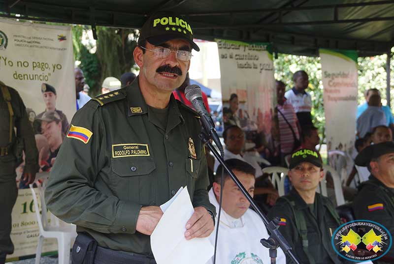 Hemos venido a defenderlos, hemos venido a decirles aquí está la capacidad de una institución que se la juega por la seguridad: General Palomino