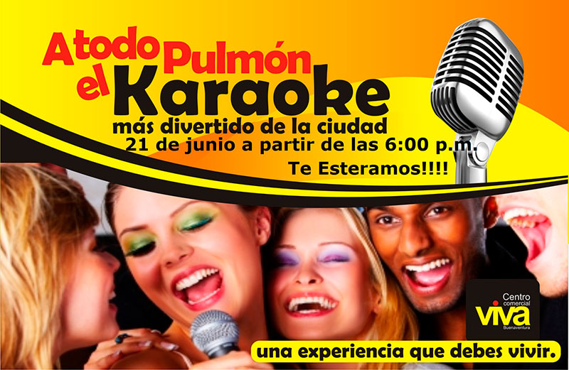 A todo pulmón, el karaoke más divertido en Viva Buenaventura el viernes 21 de junio