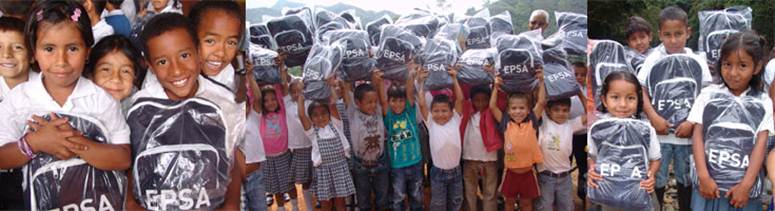 EPSA entregó más de 17 mil kits escolares a niños del Valle del Cauca, Cauca y Tolima