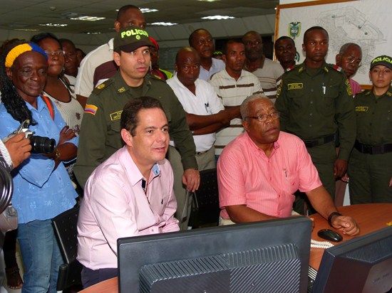 Ministro del Interior Germán Vargas Lleras estuvo en la ciudad reinaugurando las Cámaras de Seguridad del Sistema de Emergencias 123
