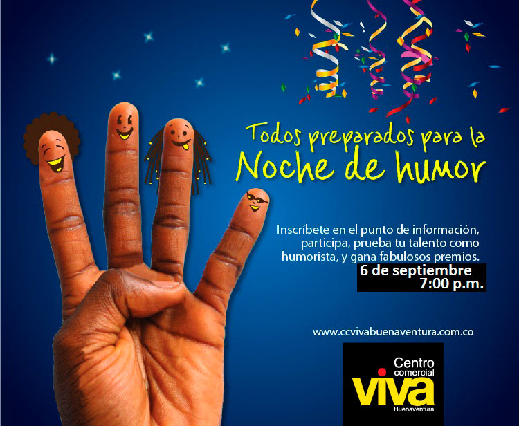Noche de humor el viernes 6 de septiembre en el Centro Comercial Viva Buenaventura