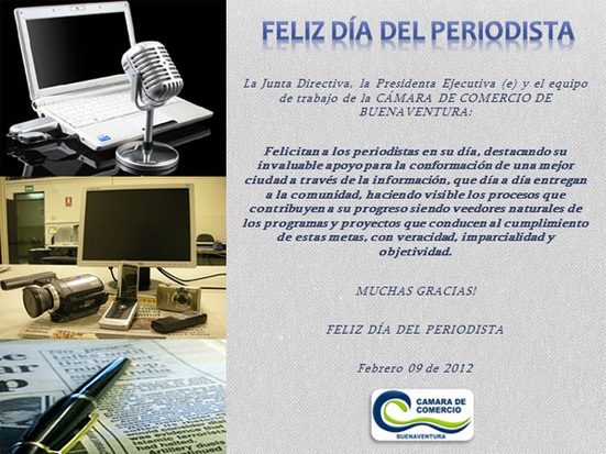 Tarjetas de felicitación del Día del Periodista