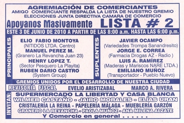 Elecciones en la Cámara de Comercio