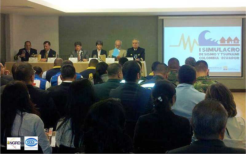 Gobiernos de Colombia y Ecuador presentaron oficialmente el primer simulacro binacional de sismo y tsunami