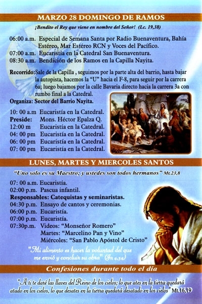 Programación de Semana Santa