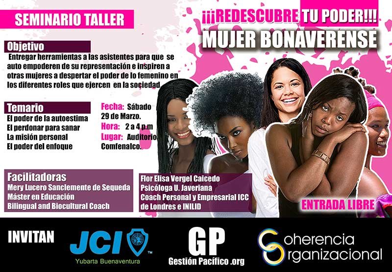 JCI Yubarta invita al Seminario -Taller Redescubre tu Poder, mujer bonaverense