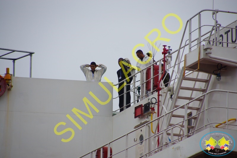 Sociedad Portuaria y Grupo Portuario realizaron simulacro de toma de rehenes en barco mercante
